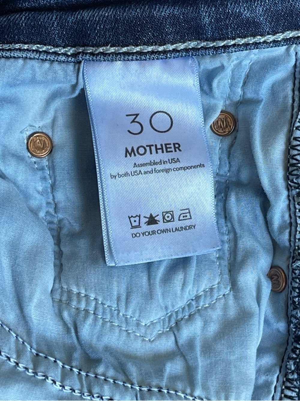 MOTHER The Insider Crop Step Fray Jeans Teaming Up Raw Hem Size 30 - Picture 11 of 16